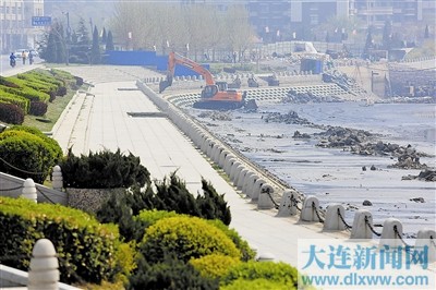 大連馬欄河河道整治現場